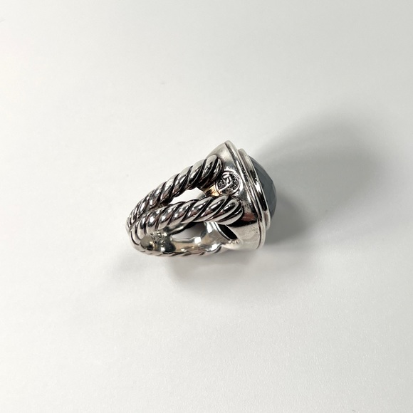 David Yurman Sterling Silver and Hematite Ring - Picture 5 of 7
